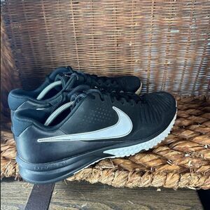 Nike Mens Alpha Huarache Varsity 3 Turf Black Sz 14